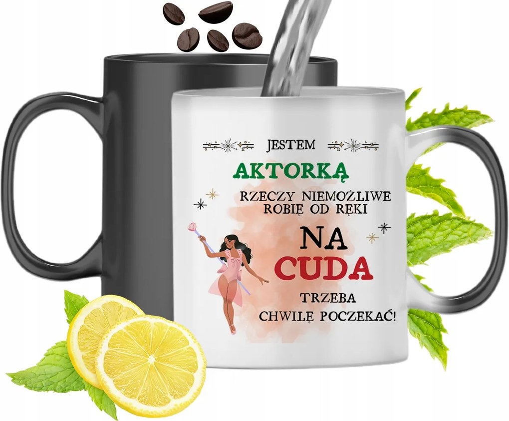 Mágikus Bögre Színváltós Színes Színésznőnek, fényképes nyomattal