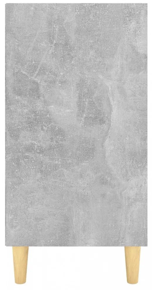betonszürke szerelt fa tálalószekrény 103,5 x 35 x 70 cm