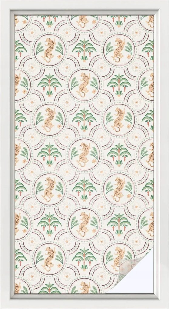 Szélvédőfólia Ablak Adatvédelem Leopárd pálmafa 50x100