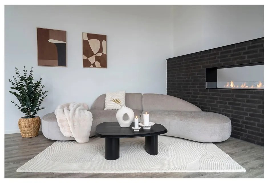 Krémszínű kézi szövésű gyapjú szőnyeg 200x300 cm Pune – House Nordic