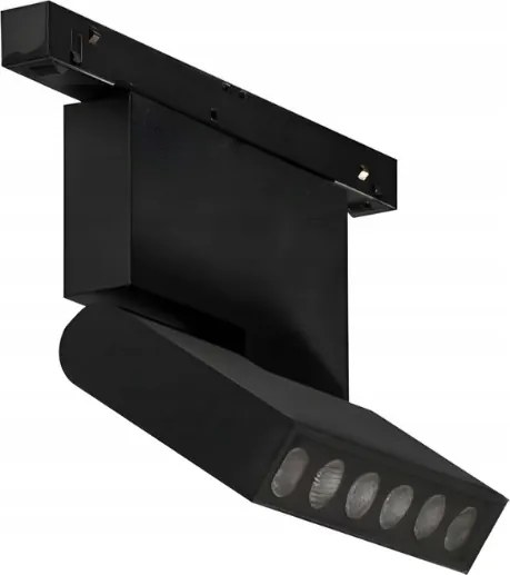 Fekete LED-es spotlámpa Alfa Aldo Magnetic 4000K X sínrendszerhez