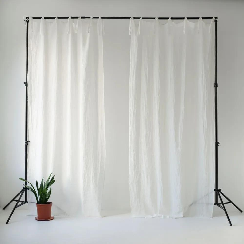 Daytime fehér középen elhúzható vászonfüggöny, 250 x 130 cm - Linen Tales
