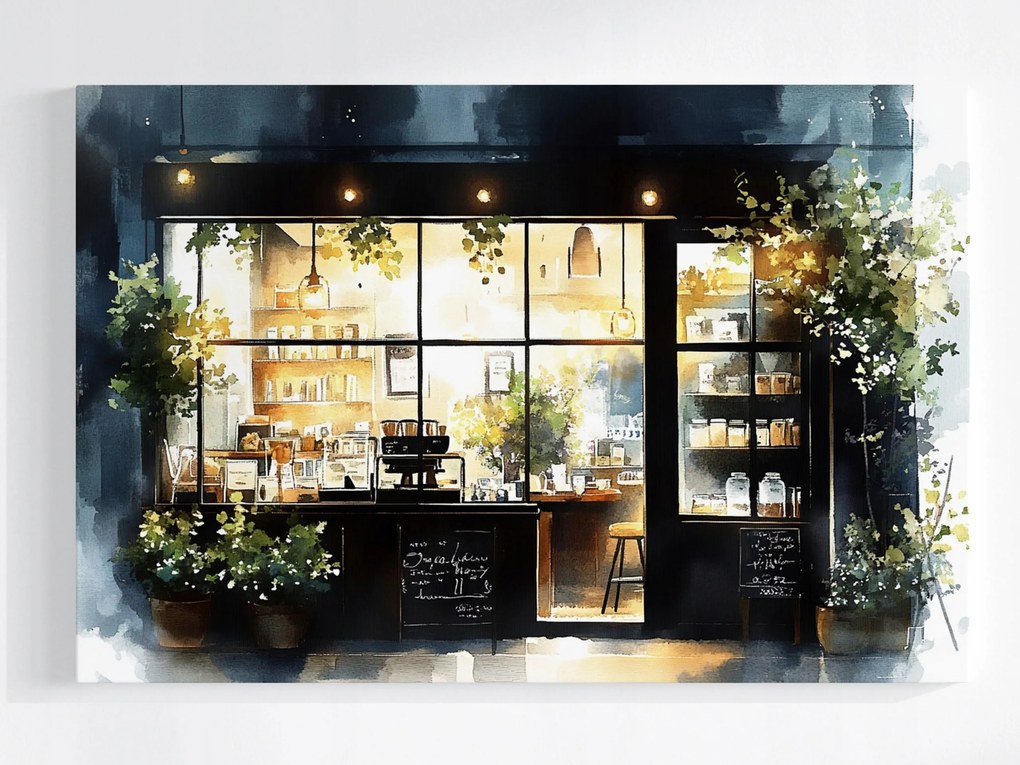 Poszter Város Kávézó Bolt Kávézó Oldal 120x80