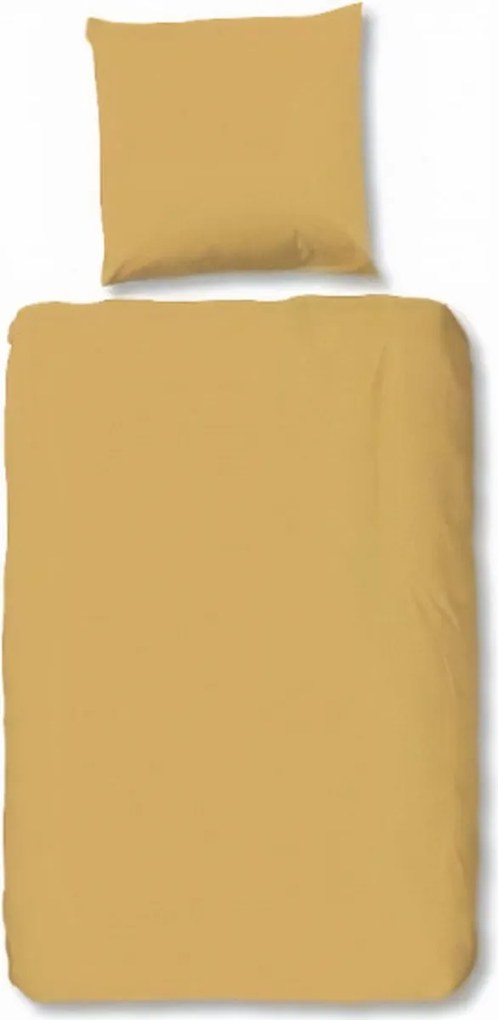 Hip Pamut ágyneműhuzat garnitúra szatén 140x200/220+60x70 cm 2el. sárga Okker