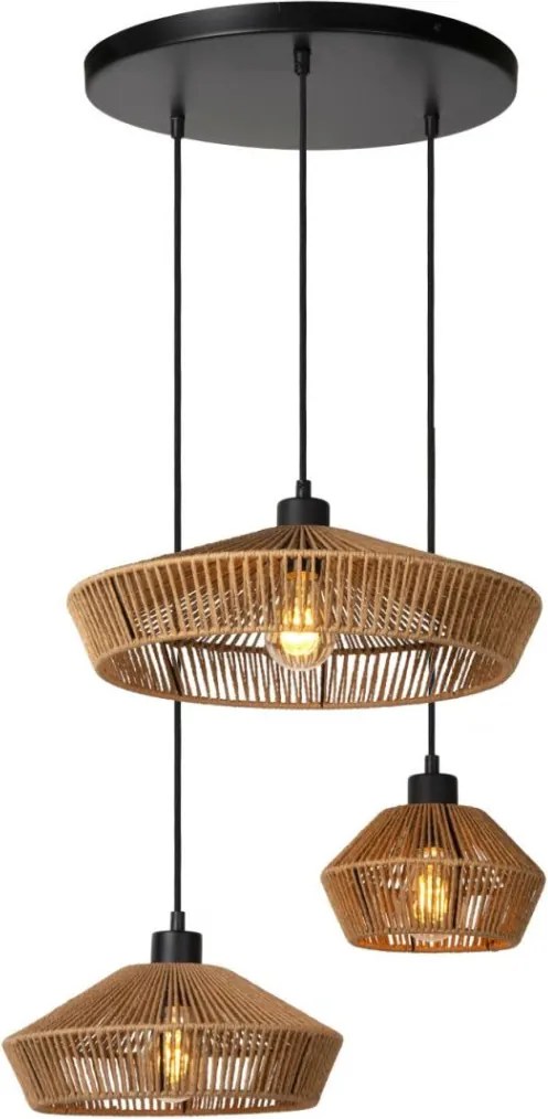 Lucide YUNKAI 10413/03/72 Függőlámpa 3x60w/e27 ip20