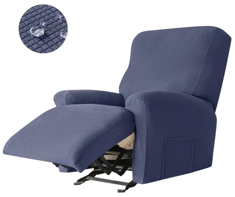 Relax Fotel Huzat (enyhén vízlepergető, 1 üléses, sötétkék, rugalmas)