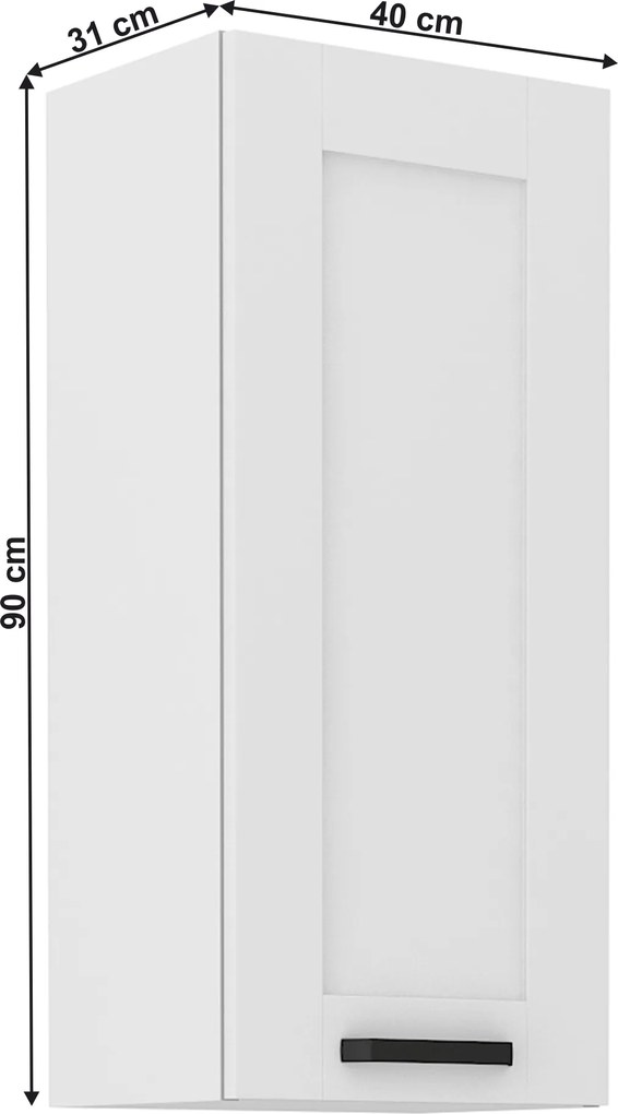 Felső szekrény, fehér, LULA 40 G-90 1F