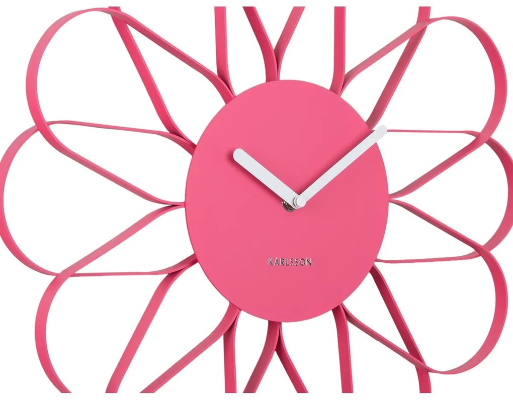Karlsson 5975BP design falióra rózsaszín, átmérő40 cm