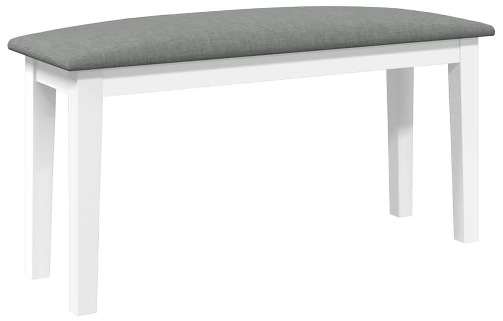 fehér tömörfa gumiból pad 90 cm