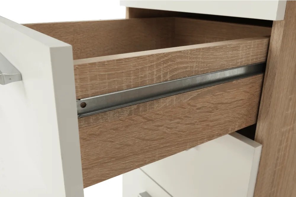 íróasztal, tölgy sonoma/fehér, EUSTACH