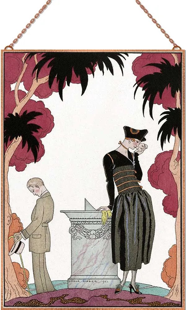 George Barbier - Le Cadran Solaire üvegkép, falikép
