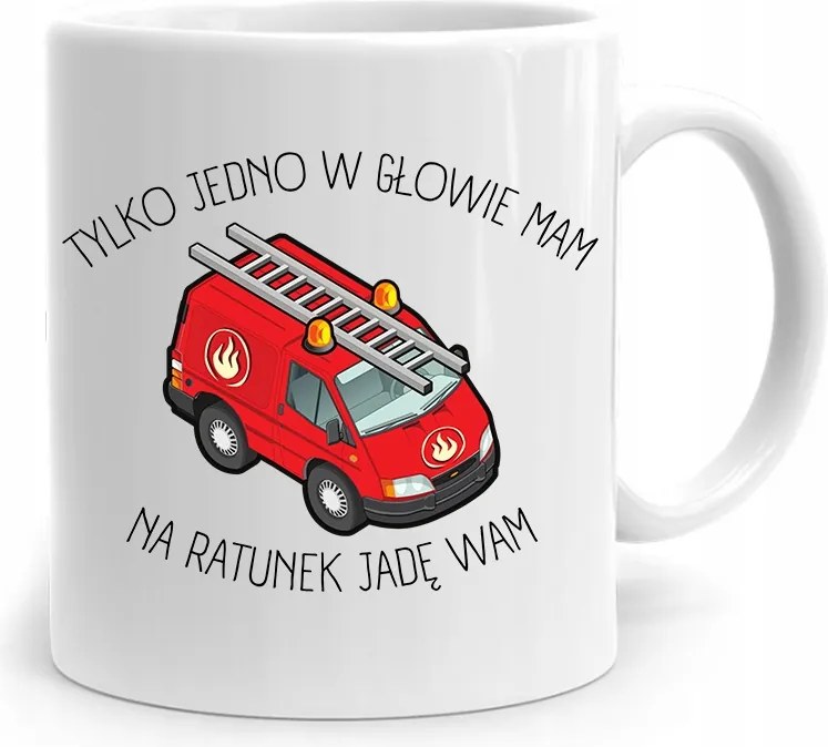Ajándék Bögre Tűzoltónak Csak Egy A Fejben, fényképes nyomattal