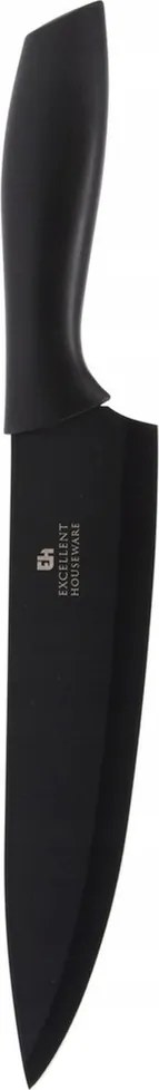 Séf kés acél konyhai nagy szeletelő aprító Fekete 32 cm