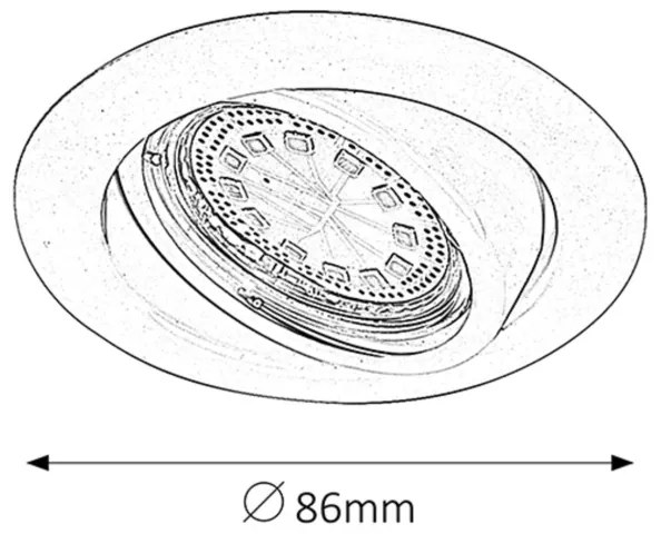 Rabalux 1166 - KÉSZLET 3xLED Beépíthető lámpa LITE 3xGU10/3W/230V