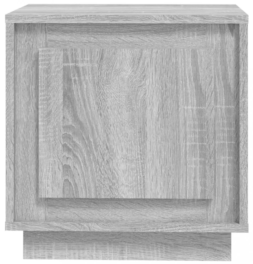 2 db szürke sonoma színű szerelt fa éjjeliszekrény 44x35x45 cm