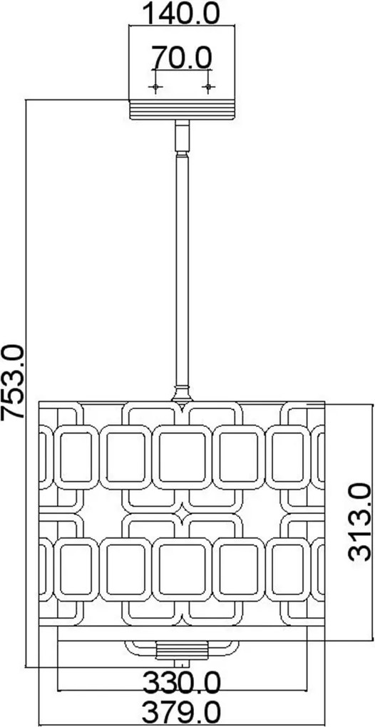 Hinkley klasszikus függeszték sabina sárgaréz elshk-sabina-3p