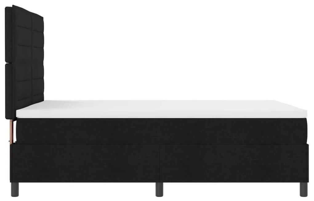 Rugós Ágy Matraccal és LED - Fekete - 160 x 200 cm - Szövet