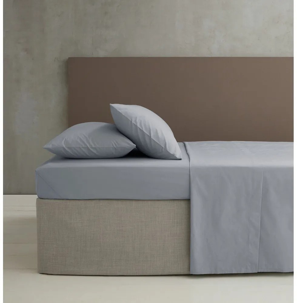 Szürke gumis perkál lepedő 135x190 cm Easy Iron Percale – Catherine Lansfield