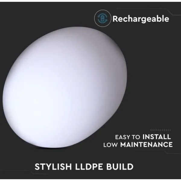 LED RGB Dimmelhető kültéri lámpa LED/1W/5V 1000 mAh 20cm IP67 + távirányító