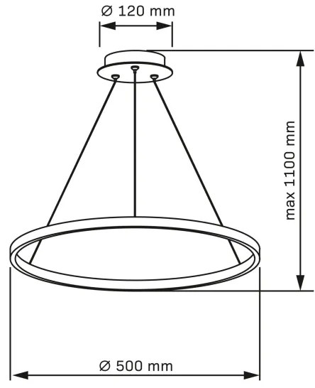 LED Csillár zsinóron LEA LED/20W/230V 4000K átm. 50 cm arany
