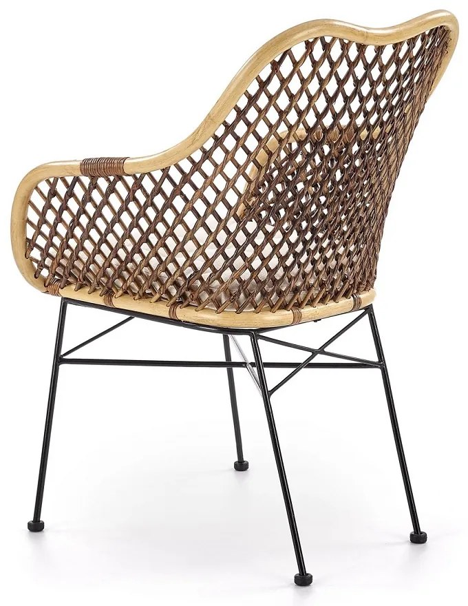 Percy étkezőszék, rattan / fekete