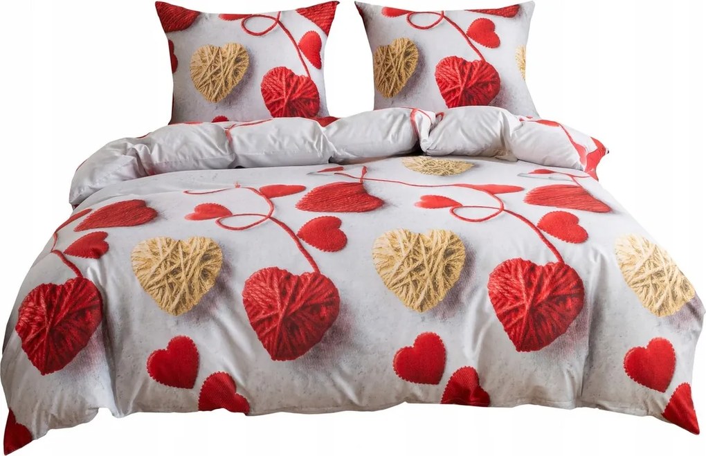 Ágynemű garnitúra 140x200 Pamut szatén 70x80 párnahuzat Puha Mintás