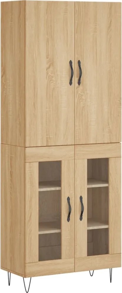 vidaXL sonoma tölgy szerelt fa magasszekrény 69,5 x 34 x 180 cm