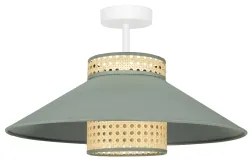 Duolla - Felületre szerelhető csillár RIO RATTAN 1xE27/15W/230V átm. 45 cm zöld/rattan