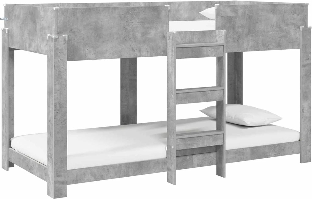 vidaXL Szükidő ágy Beton Szürke 100 x 200 cm Faanyag