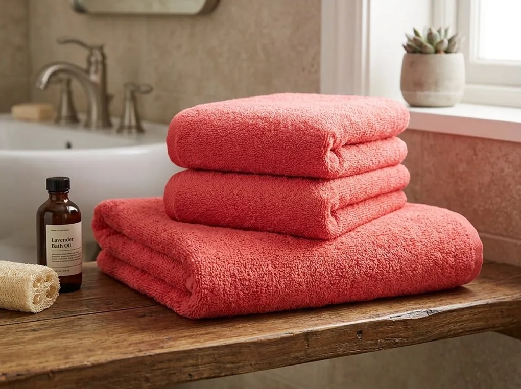 Fürdőlepedő NORIELLE 70x140 cm piros, 100% pamut