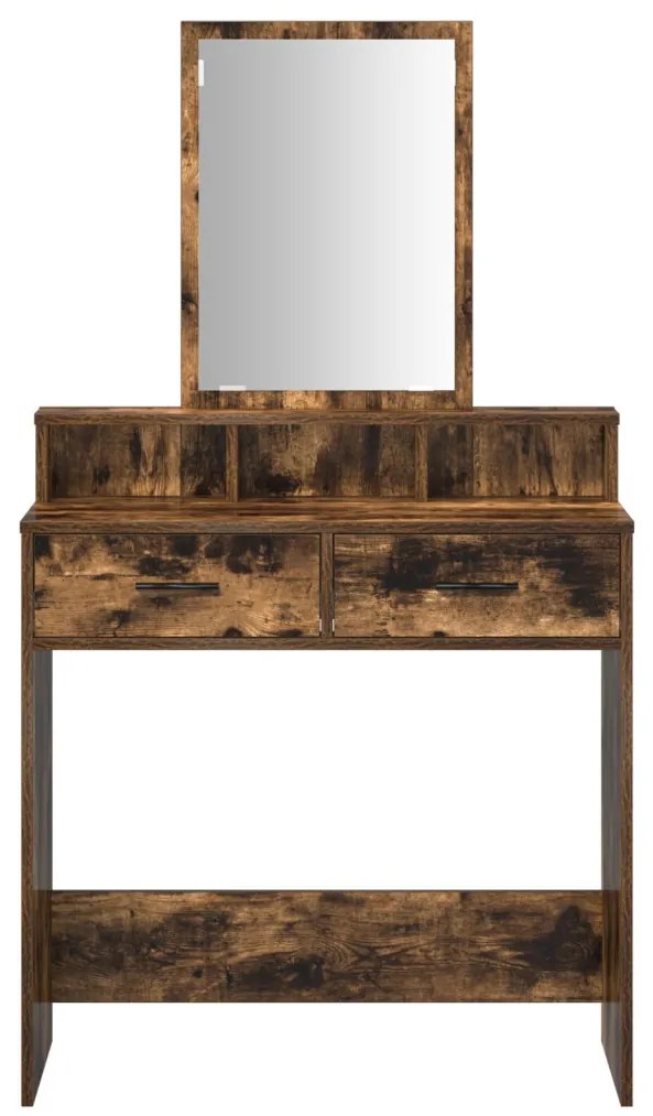 Fésülködőasztal fiókokkal, Füstölt tölgy, 79x41x140 cm