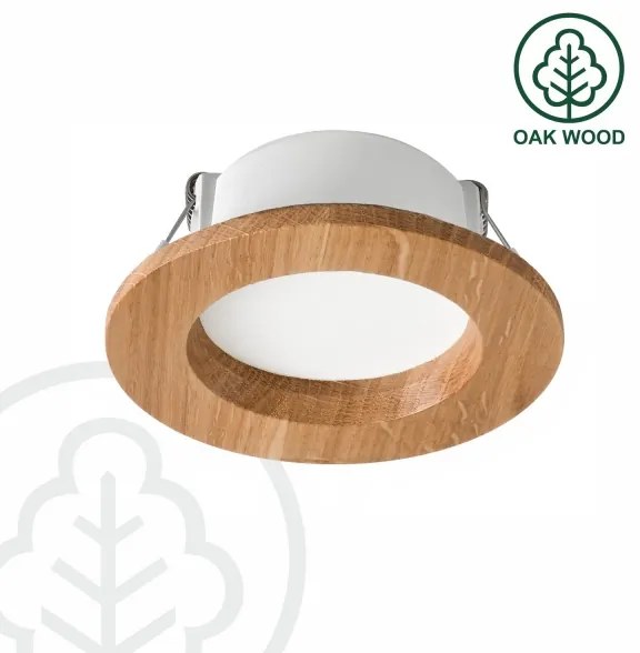 LED mennyezeti lámpa WOODY SPOT LED/5,5W/230V 4000K tölgy ? 10 cm