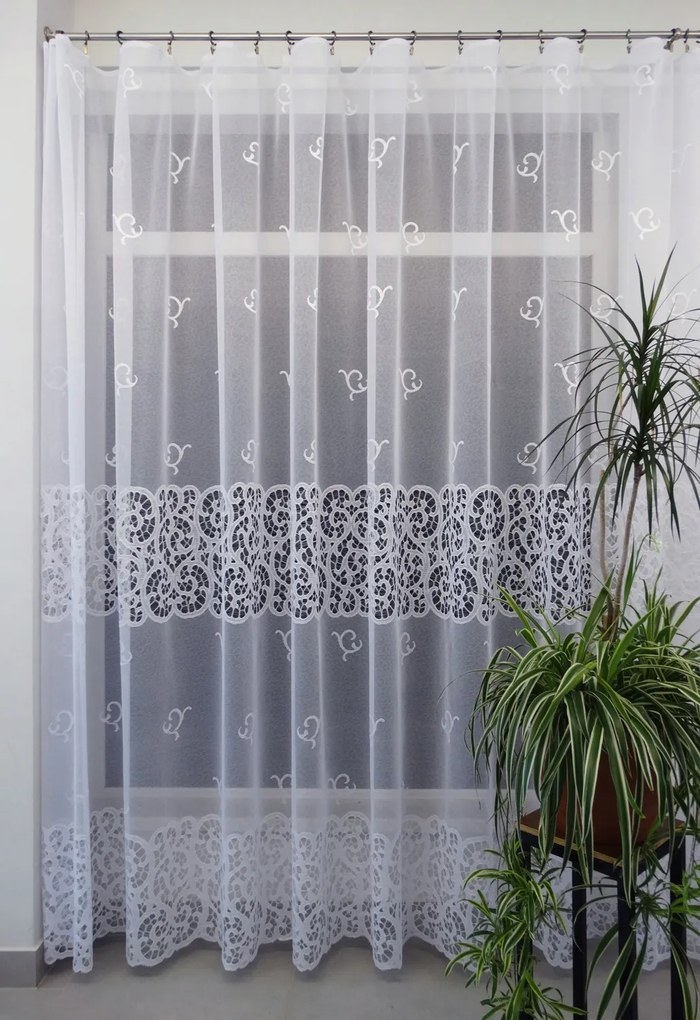 Mg Függöny jacquard 35417 Fehér 360x250cm kész Bt M
