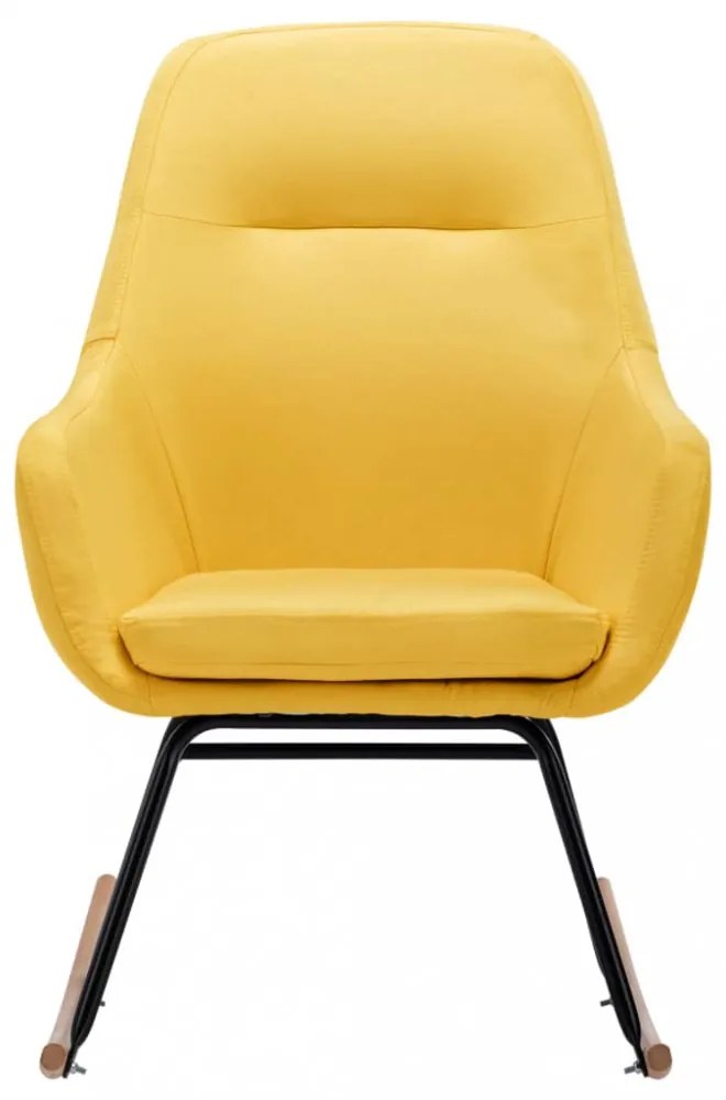 mustársárga szövet hintaszék