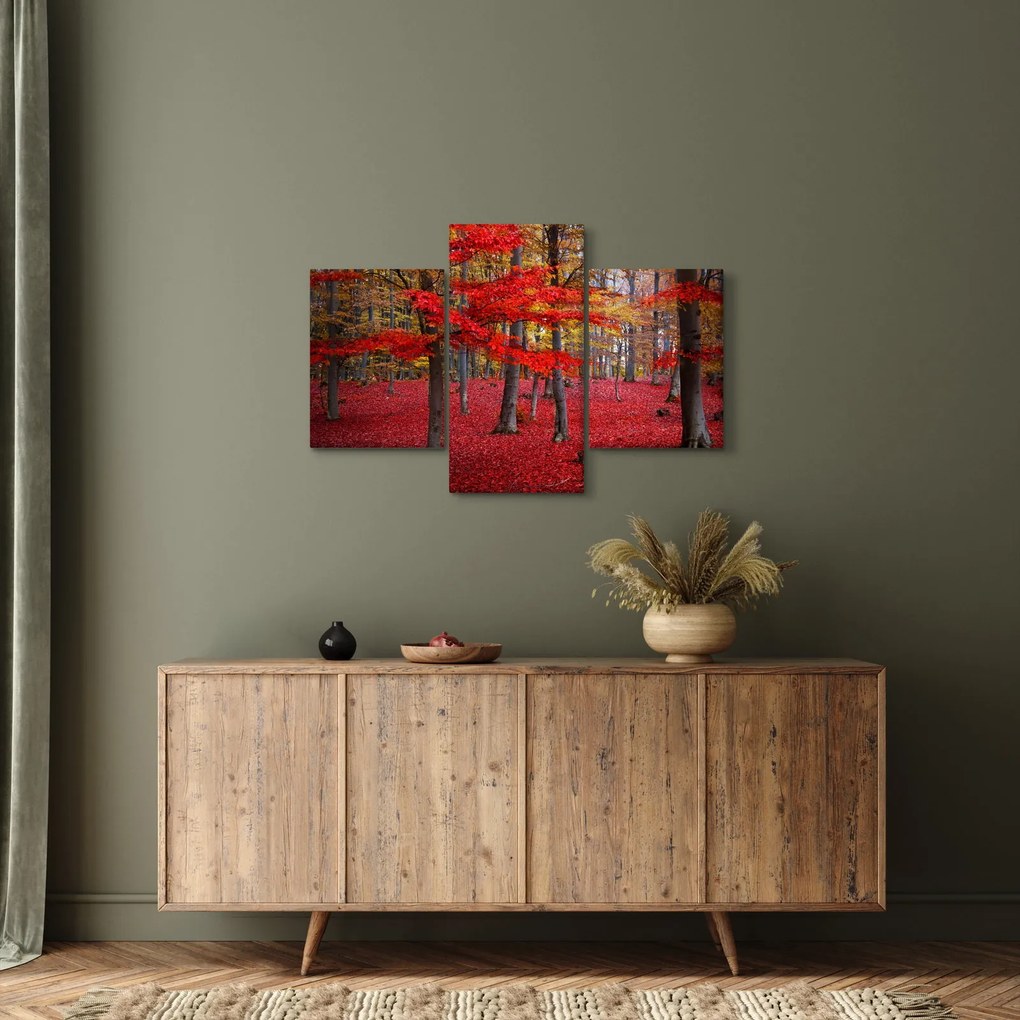 Kép - vörös erdő (90x60 cm)