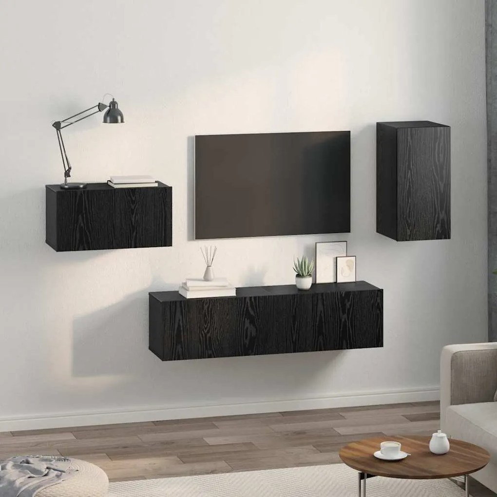 TV szekrény garnitúra 4 pcs Musta tammi 30.5 x 30 x 60 cm