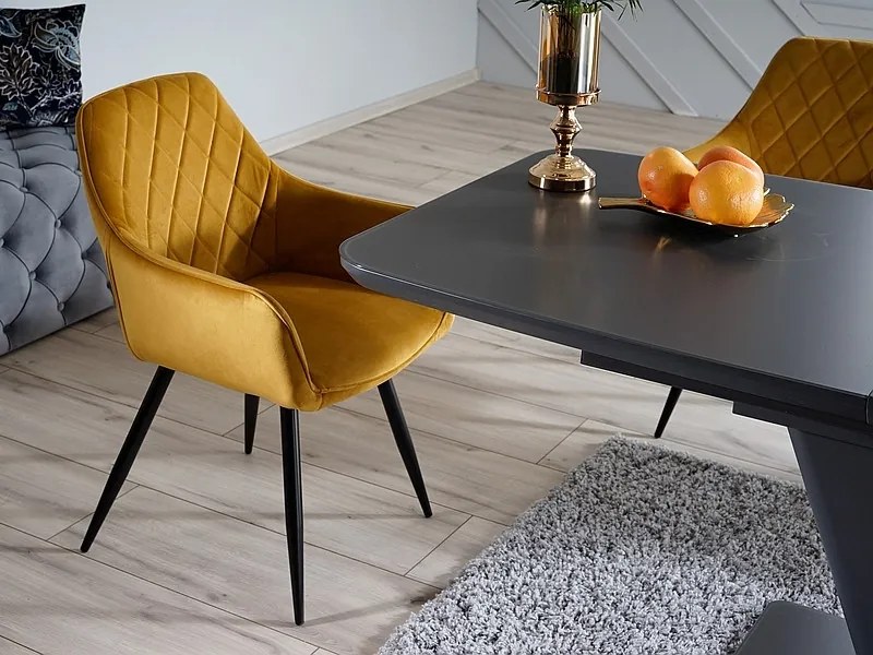 Linea Velvet karosszék curry