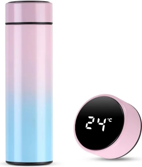 Teás Termosz 0,5 Liter Kulacs Hőmérséklet Kijelző Flintronic 500ml