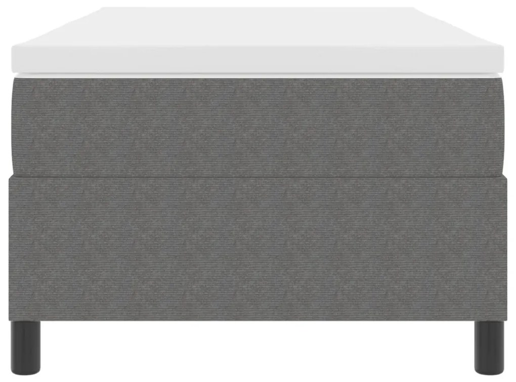 Box Spring Ágy Matraccal Világosszürke 80x200 cm Kordbársony