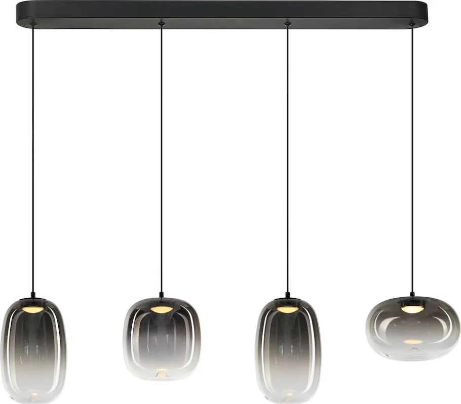 MILAGRO ML1407 VASO Többágú Függesztett Lámpa Fekete LED IP20