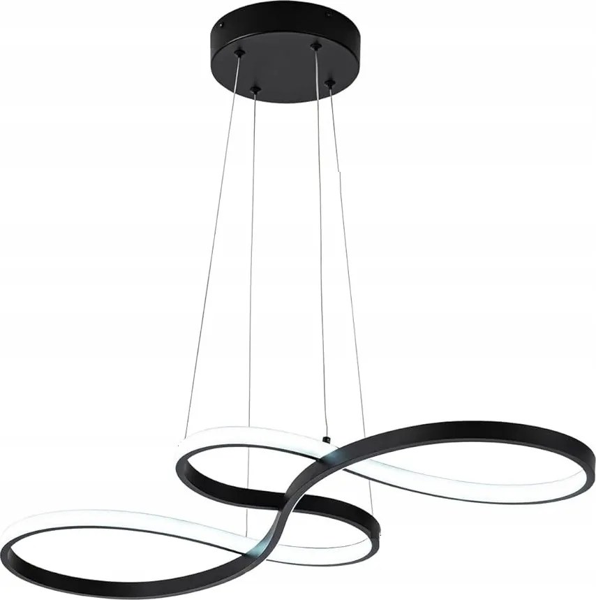 Modern Led Mennyezeti Lámpa 50W fekete fényerőszabályozható távirányító