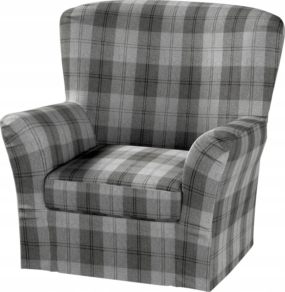 Dekoria Tomelilla magas fotelhuzat Ikea könyvjelzőkkel, szürke