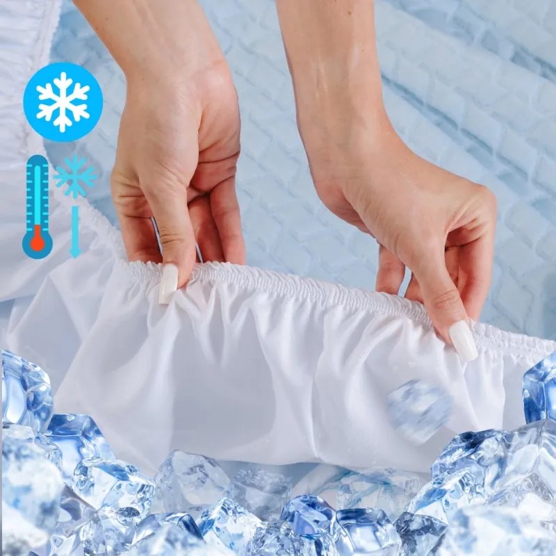 IceFresh Comfort hűtőlepedő rugalmas szalaggal a kerület mentén EMI, 90x200-as lap