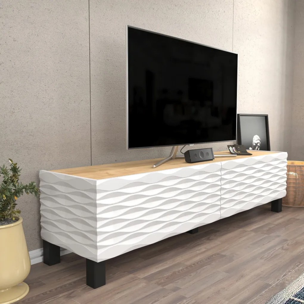 Lerze TV-állvány, fehér, 149,2 cm – TR322RTC2146