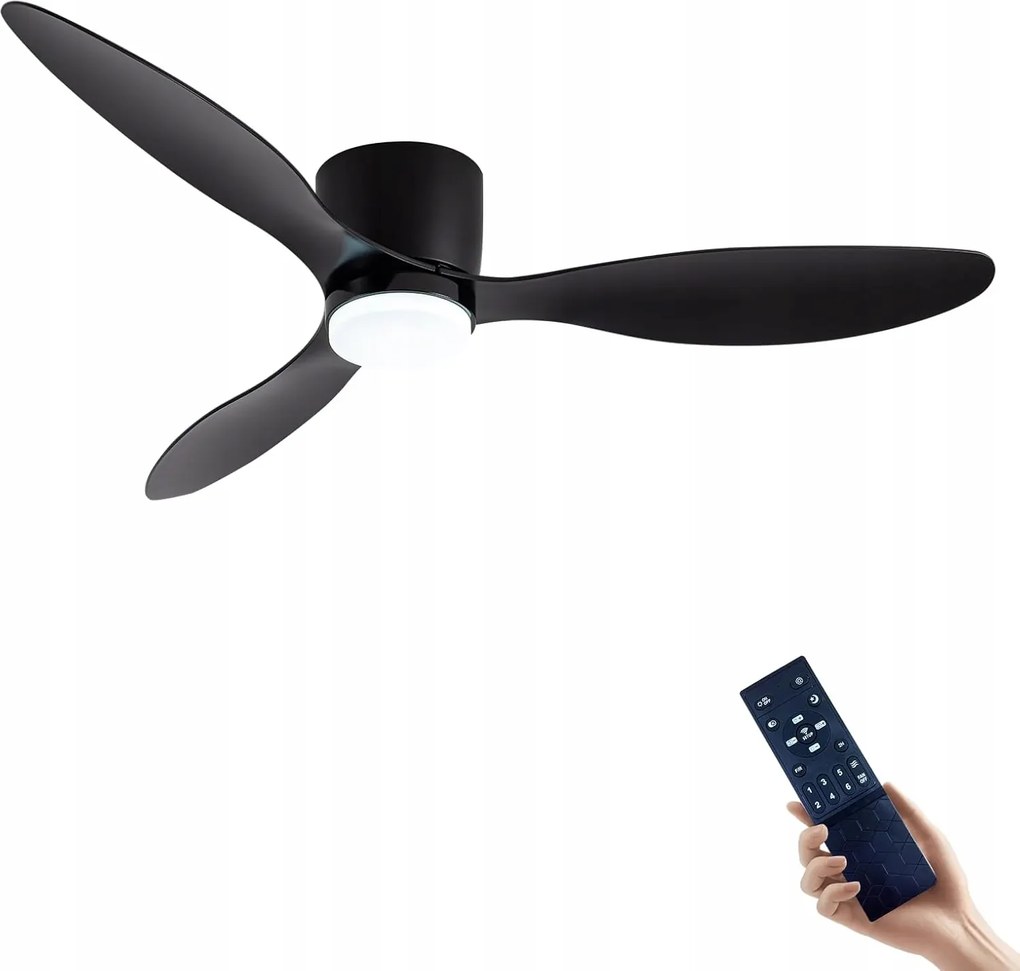 Caneoe 106 cm-es Led mennyezeti ventilátor távirányítóval, csendes DC motor a nappaliba