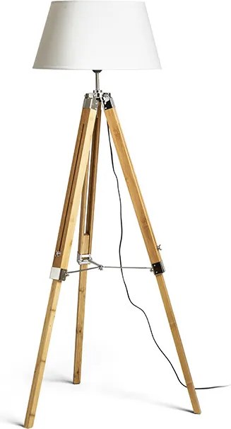 RENDL ALVIS/AMBITUS 46 stojanová bílá bambus/chrom 230V LED E27 15W