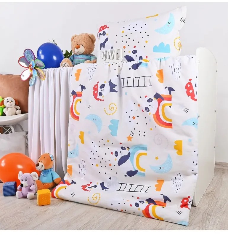 EMI Panda gyermek ágyneműhuzat, Gyerekgarnitúra 90x130 + 45x65