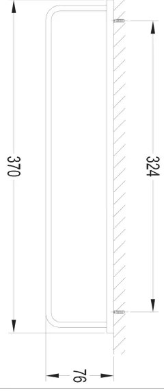 OMNIRES DA70230BL - Fali törölközőtartó DARLING 37 cm félmatt fekete