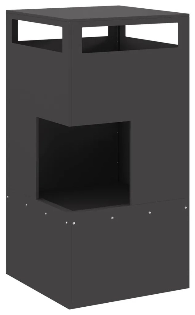 Tűzrakó hely Fekete 50x50x100 cm Acél