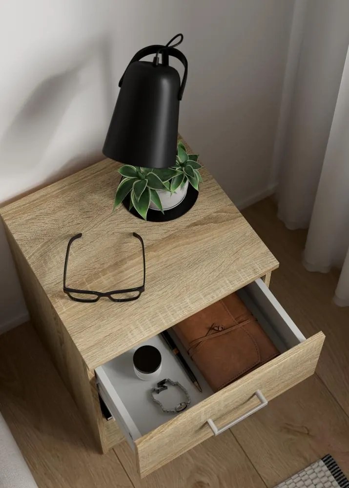 éjjeliszekrény, tölgy sonoma, GARBO